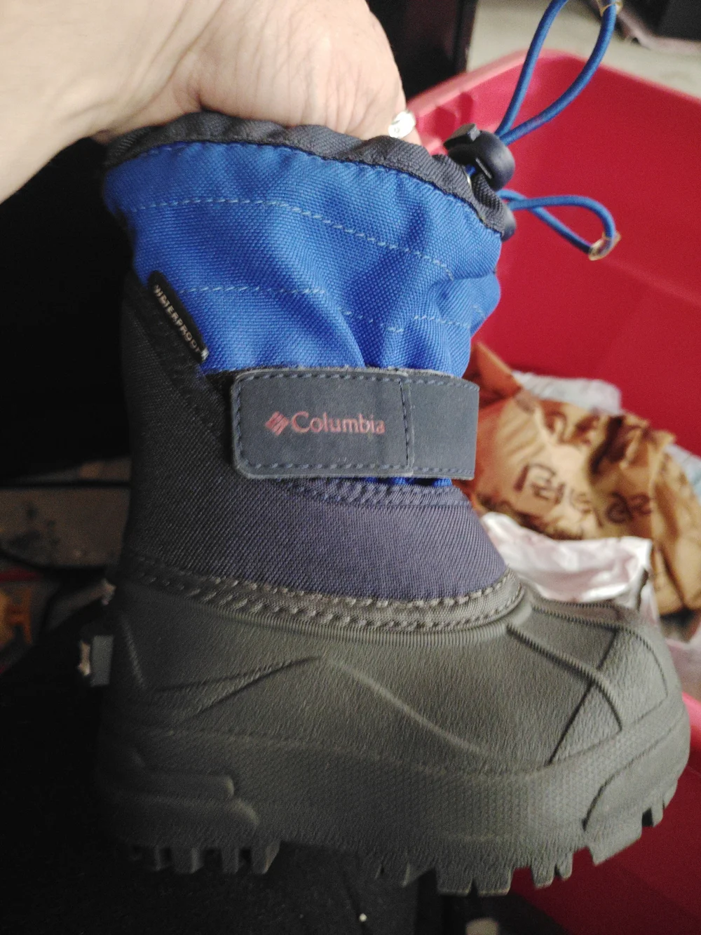 Columbia Toddler Blue & Black Snow Boots Never Worn Size 5